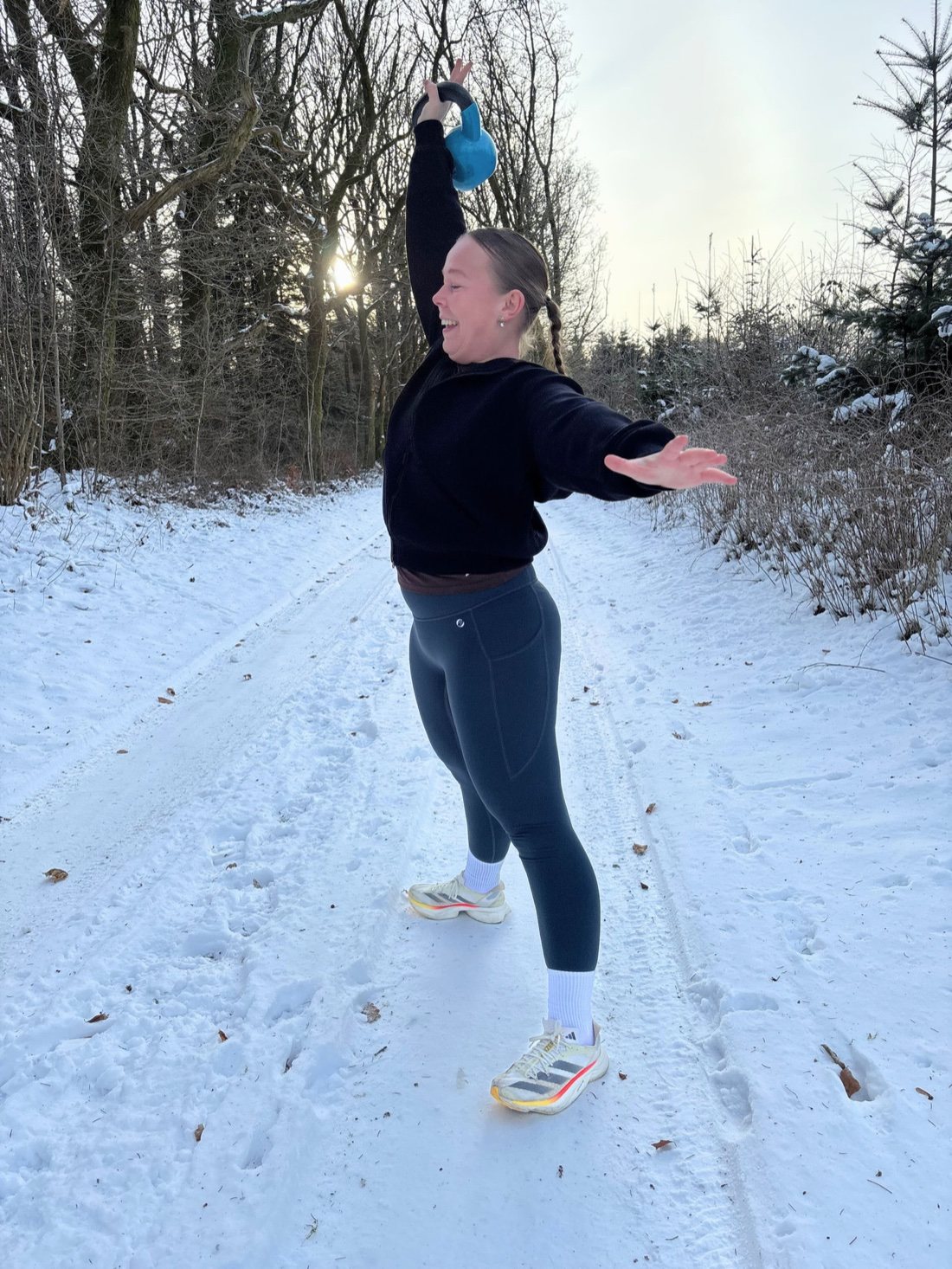 Mette Fischer Pedersen under funktionel tr&aelig;ning i Kolding